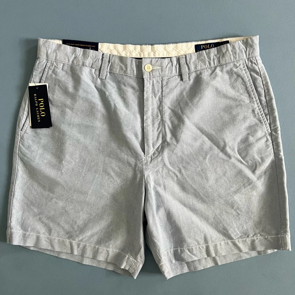 NWT Polo Ralph Lauren Classic‎ Fit 6” Blue Cotton Chino Shorts